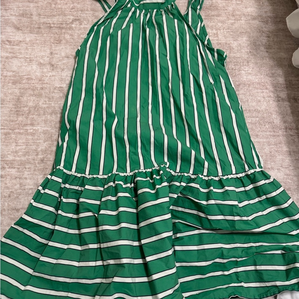christain lacroix high neck stripped mini dress size medium green - Picture 2 of 4